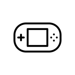 console icon thin linear style design isolated vector image