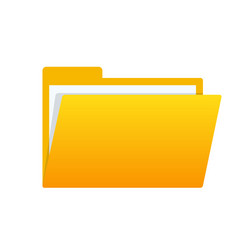 empty yellow web computer folder for design vector image