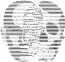 Binary Skull Virus Royalty Free Vector Image - VectorStock