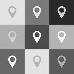 mark pointer sign grayscale version vector image