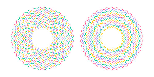 Abstract Colorful Circle Patterns vector image