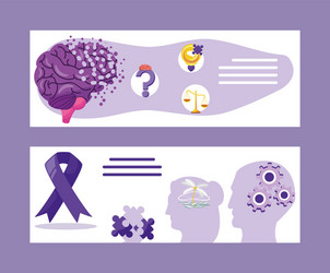 Alzheimer brain issue vector