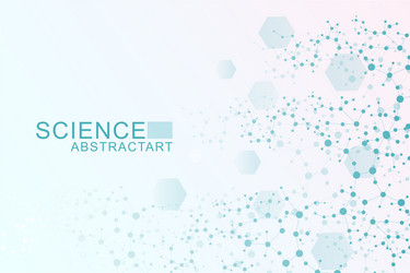 modern abstract molecules structure for science vector image