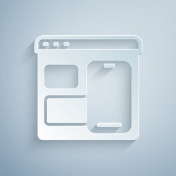 paper cut software web developer programming code vector image