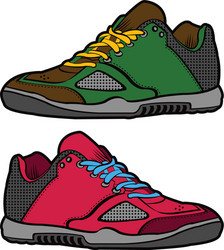 Red basketball shoe design Royalty Free Vector Image
