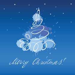 Christmas tree card vector