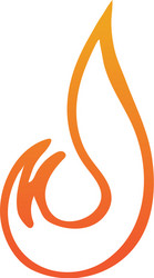 Fire flame design template Royalty Free Vector Image
