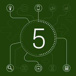 part five presentation template design vector image