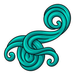 wave line curl color striped texture vector image