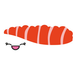 kawaii face tuna sashimi sushi vector