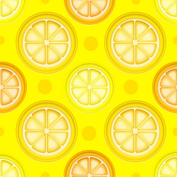 Lemon pattern with paper art tropical seamless vector