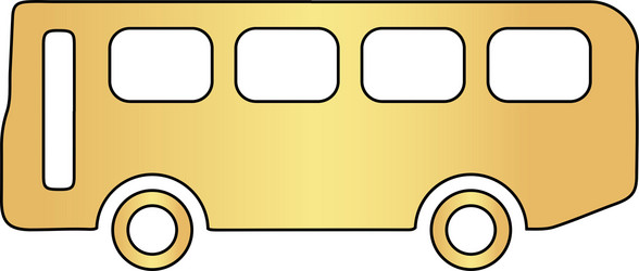 Old bus computer symbol vector