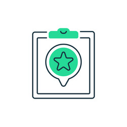 priority tasks two tone color icon linear style vector image