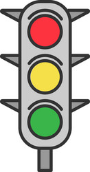 Traffic lights color icon vector