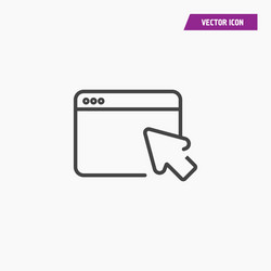 click new web internet page cursor icon vector image