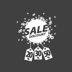 Sign for discounts vector