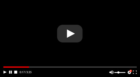 Flat video player template for web and mobile apps vector