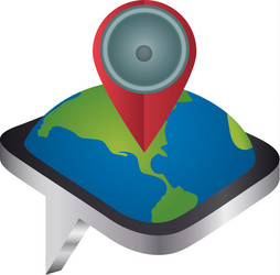 Gps map pointer vector