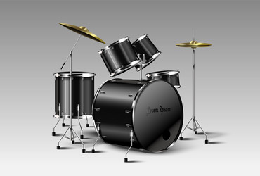 Realistic drum kit Royalty Free Vector Image - VectorStock
