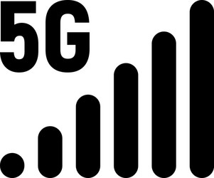 Signal bar 5g icon template vector