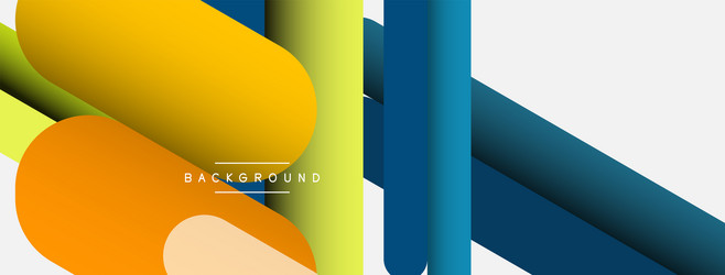 overlapping round shapes and lines background vector image