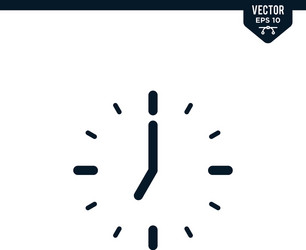 Clock Icon Collection Outlined Style Royalty Free Vector