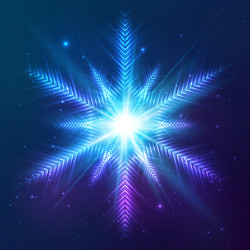 cosmic shining abstract snowflake vector image