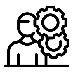 engineer thinking about solution finding new idea vector image