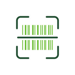 scan bar code label line icon barcode tag scanner vector image