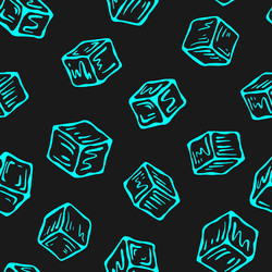 seamless pattern with ice cube lemonade wallpaper vector image