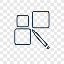 array concept linear icon isolated on transparent vector image