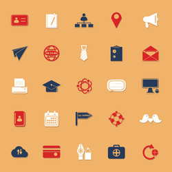 contact connection classic color icons with shadow vector image