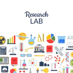 Flat style science icons Royalty Free Vector Image