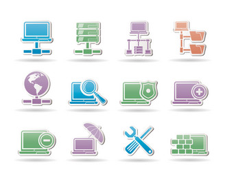 server and hosting objects vector image