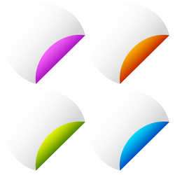 Blank peeling sticker set with more colors Vector Image