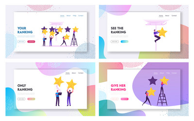 clients evaluate service using internet technology vector image