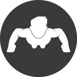 Push up icon logo design Royalty Free Vector Image