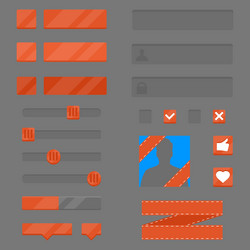set of elements for games and apps vector image
