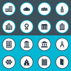 set of simple structure icons vector image