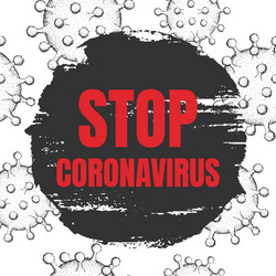 Stop coronavirus banner vector