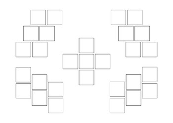 frame collage from square shape for photo image vector image