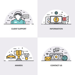linear design concepts and icons vector image