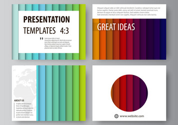 set of business templates for presentation slides vector image