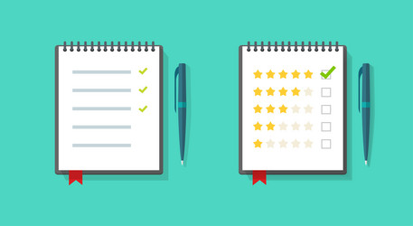 to do list in notebook notepad icon flat vector image