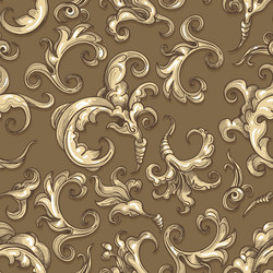 Golden swirls seamless pattern Royalty Free Vector Image