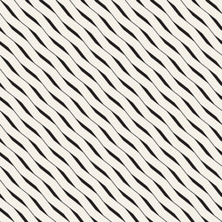 Black and White Wavy Lines Pattern vector image