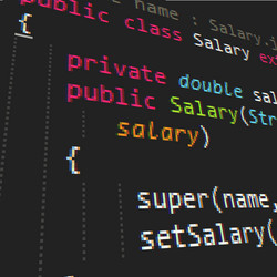 Code Snippet on Dark Background vector image