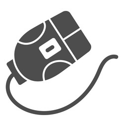 computer mouse solid icon click vector image