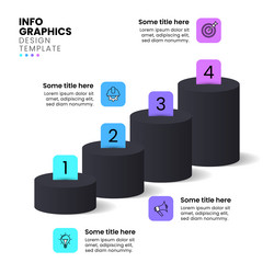 infographic template columns with 4 numbers vector image