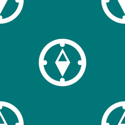 compass web icon flat design seamless gray pattern vector image